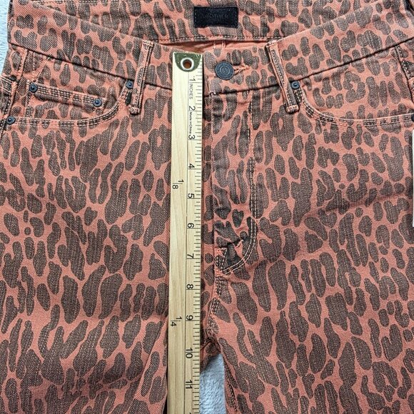 Mother Jeans Womens 26 Leopard High Waisted Looker Ankle Fray Made USA 1411-713 - Picture 10 of 13